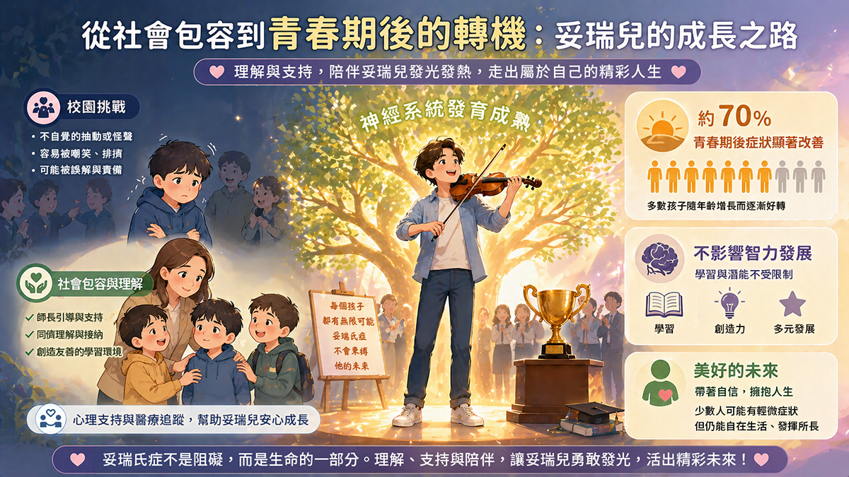 從社會包容到青春期後的轉機:妥瑞兒的成長之路