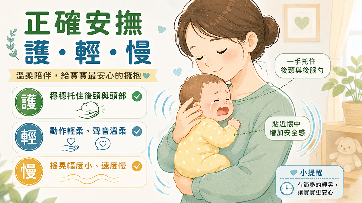安全安撫:掌握「護、輕、慢」三字訣